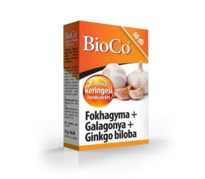 BioCo Fokhagyma + galagonya + ginkgo biloba tabletta