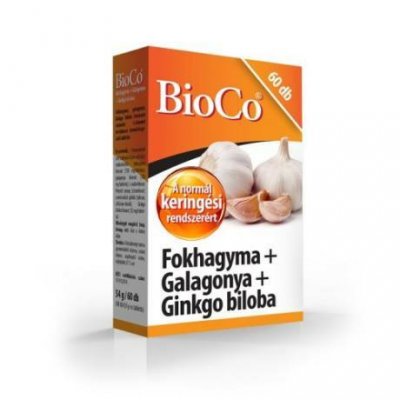 BioCo Fokhagyma + galagonya + ginkgo biloba tabletta