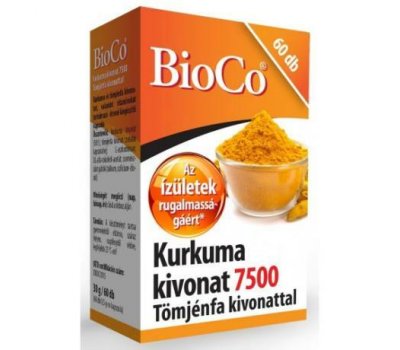 BioCo Kurkuma kivonat 7500 tömjénfa kivonattal kapszula