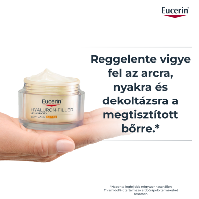 Eucerin Hyaluron-Filler + Elasticity Bőrtömörséget regeneráló nappali arckrém SPF30 öko-utántöltő
