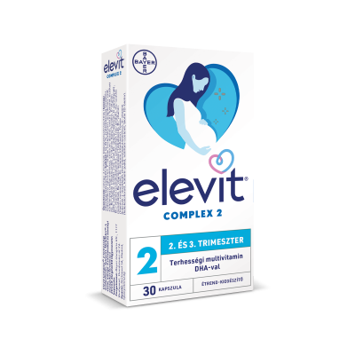 Elevit Complex 2 terhességi multivitamin metafolin, folsav- és DHA tartalommal, 30X kiszerelés