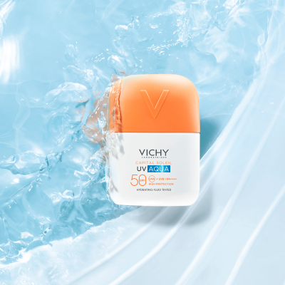 Vichy Capital Soleil UV Aqua hidratáló színezett fluid light SPF50