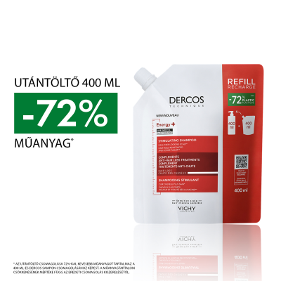 Vichy Dercos Energiát adó utántöltő sampon hajhullás ellen (Energy+)