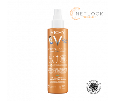 Vichy Capital Soleil vizes fluid spray gyerekeknek SPF50+ vízálló, arcra és testre