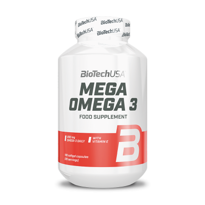 BioTechUSA Mega Omega 3 kapszula, 180X kiszerelés
