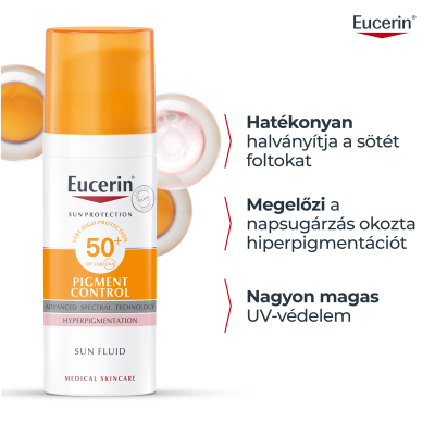 Eucerin Sun Pigment Control napozó fluid arcra SPF50+