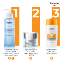 Eucerin Sun Hydro-Protect Ultrakönnyű színezett napozó fluid arcra SPF 50+ Light
