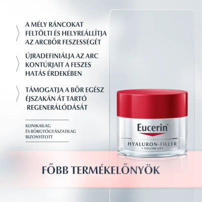 Eucerin Hyaluron-Filler + Volume-Lift Bőrfeszesítő éjszakai arckrém