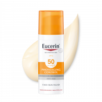 Eucerin Sun Photoaging Control napozó fluid arcra SPF50+