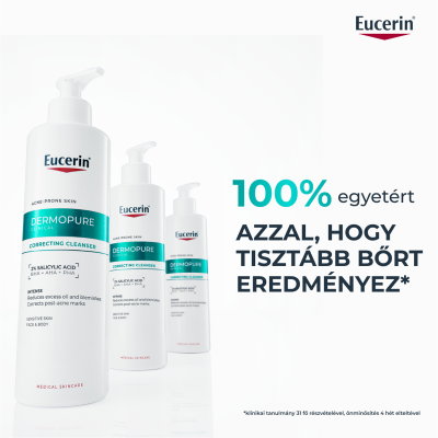 Eucerin DermoPure Clinical Correcting Cleanser - Mélytisztító gél, 400ML kiszerelés