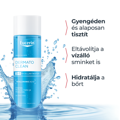 Eucerin DermatoClean [Hyaluron] 3 az 1-ben Micellás arclemosó