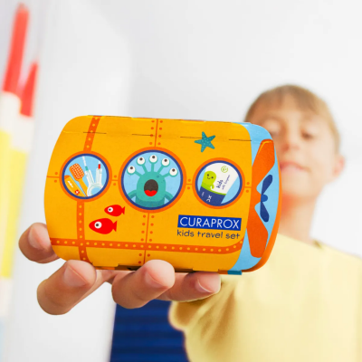 Curaprox Travel Set Kids NARANCSSÁRGA