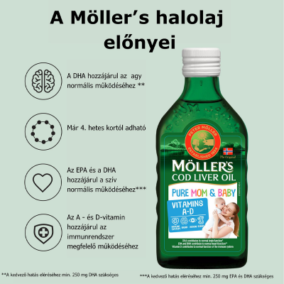 Möller’s Baby Omega-3 halolaj A- és D-vitaminnal