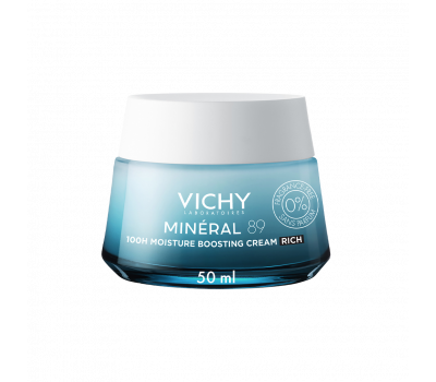 Vichy MINÉRAL 89 100h hidratáló illatmentes arckrém gazdag állag (RICH, FRAGRANCE FREE)