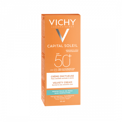 Vichy Ideal Soleil Bársonyos napvédő krém arcra SPF50+