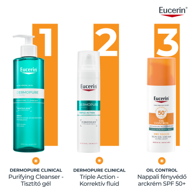 Eucerin Sun Oil Control napozó gél-krém arcra SPF50+