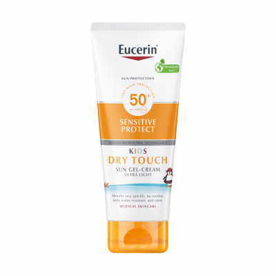 Eucerin Sun Kids Sensitive Protect Dry Touch gyermek napozó krém-gél SPF50+