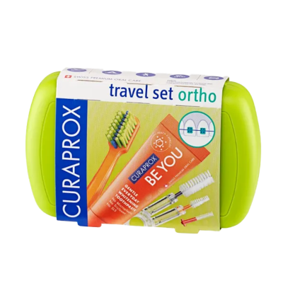 Curaprox Travel Set ORTHO ZÖLD - fogszabályozóhoz