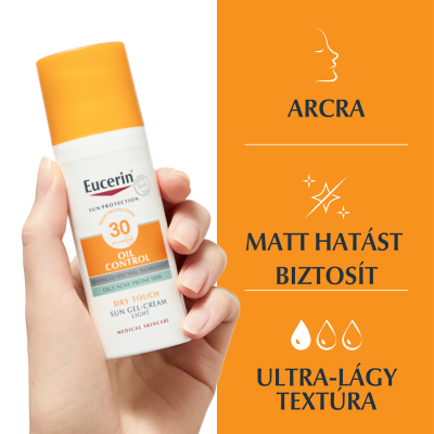 Eucerin Sun Oil Control napozó gél-krém arcra SPF30