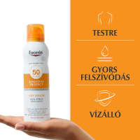 Eucerin Sun Oil Control Dry Touch színtelen napozó aerosol spray SPF50