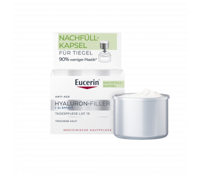 Eucerin Hyaluron-Filler Ráncfeltöltő nappali arckrém száraz bőrre SPF15 utántöltő