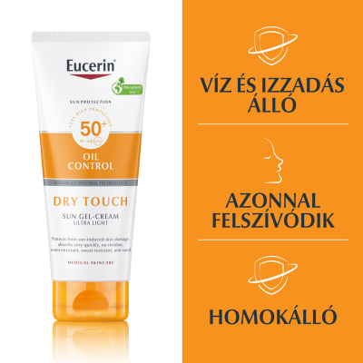 Eucerin Sun Oil Control Dry Touch napozó krém-gél testre SPF50+