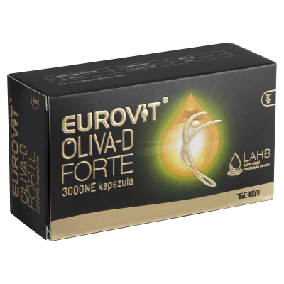 Eurovit Oliva-D forte 3000NE kapszula, 30X kiszerelés