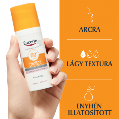 Eucerin Sun Pigment Control napozó fluid arcra SPF50+