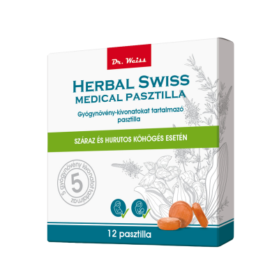 Herbal Swiss Medical pasztilla, 12X kiszerelés