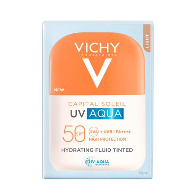 Vichy Capital Soleil UV Aqua hidratáló színezett fluid light SPF50