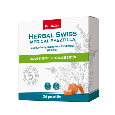 Herbal Swiss Medical pasztilla, 24X kiszerelés