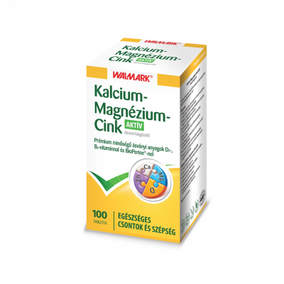 Walmark Kalcium+Magnézium+Cink Aktív tabletta, 100X kiszerelés
