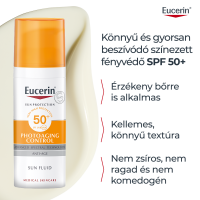 Eucerin Sun Photoaging Control napozó fluid arcra SPF50+