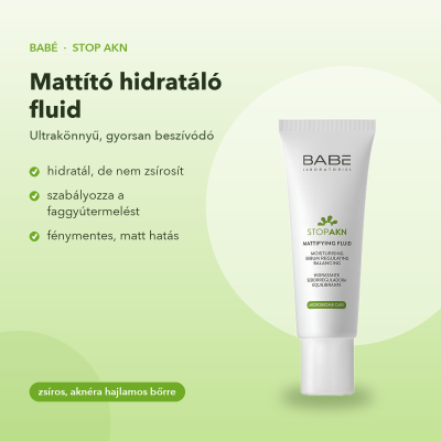 Babé Stop AKN mattító hidratáló fluid (Mattifying fluid)