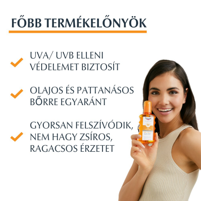 Eucerin Sun Oil Control Dry Touch színtelen napozó spray SPF50+