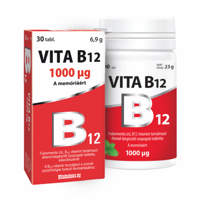 Vitabalans Vita B12 1000mcg szopogató tabletta, 100+30X kiszerelés