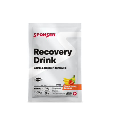Sponser Recovery Drink regeneráló italpor eper-banán ízben, 60g kiszerelés