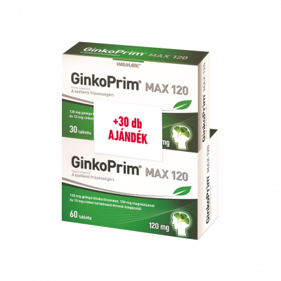 Walmark GinkoPrim MAX 120mg tabletta, 60+30X kiszerelés