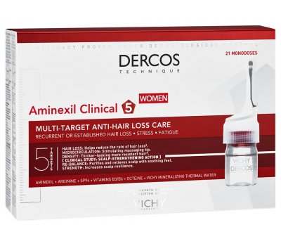Vichy Dercos Aminexil Clinical 5 hajhullás elleni ampulla nőknek