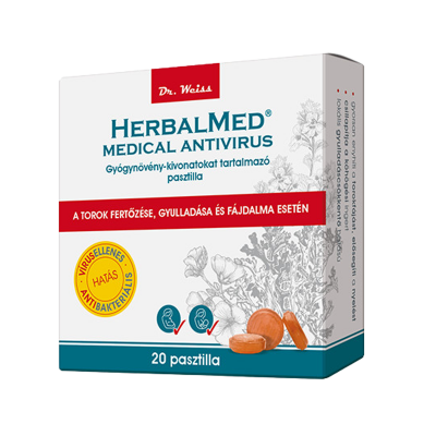 Herbalmed Medical gyógynövény pasztilla, 20X kiszerelés